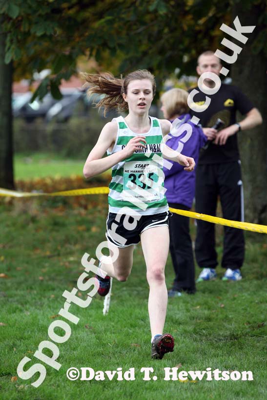 Under-20 women Green 335 North East Harrier League, Blaydon. Photo: David T. Hewitson/Sports for All Pics